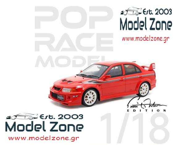 POP RACE – MITSUBISHI LANCER EVO 6.5 TOMMI MAKINEN EDITION  1/18  PR18-EV65-RDO1